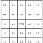 math bingo card - addition - 3