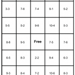 Math Bingo Subtraction