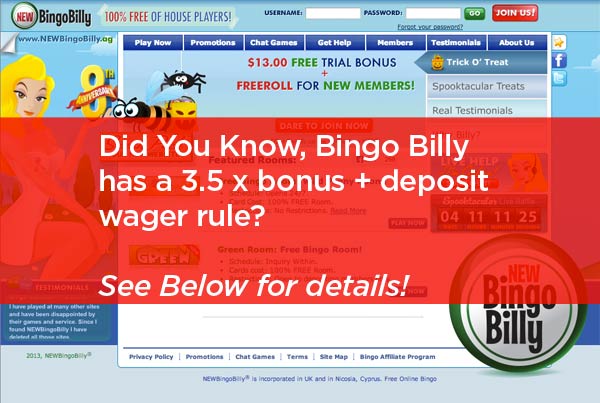 BingoBilly Login