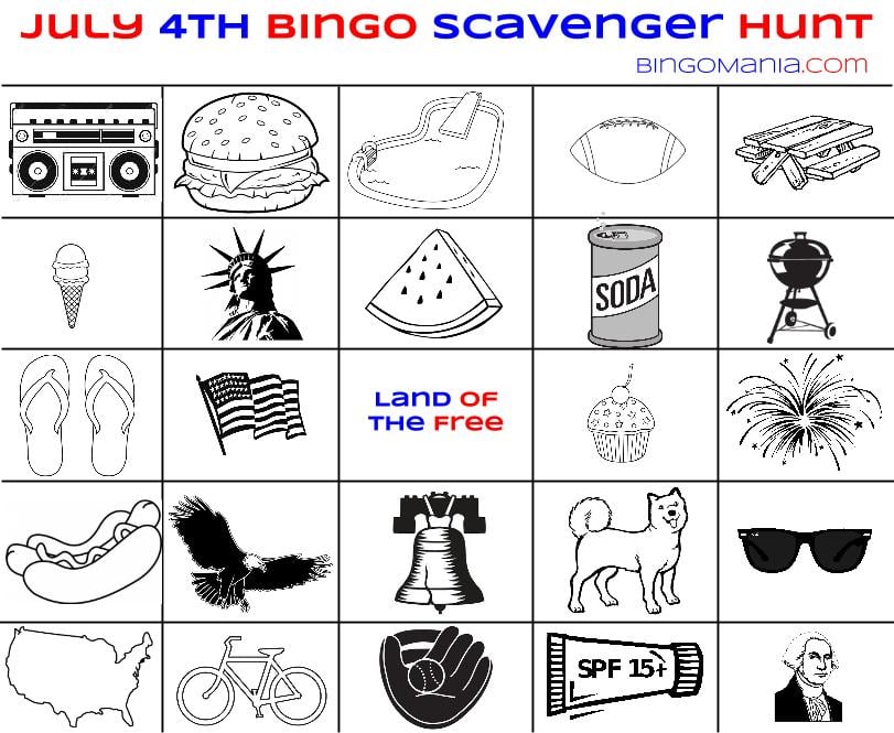 4th of July Bingo - 2