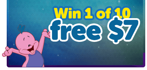 win 1 of 7$ free prizes