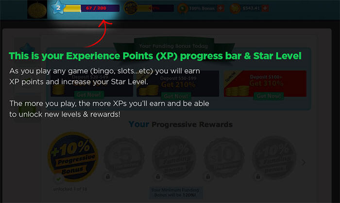 XP Points - Rewards Program BingoMania