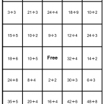math bingo card - division - 1
