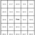 math bingo card - division - 2