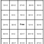 math bingo card - division - 4