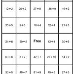 math bingo card - division - 4
