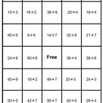 math bingo card - division - 5